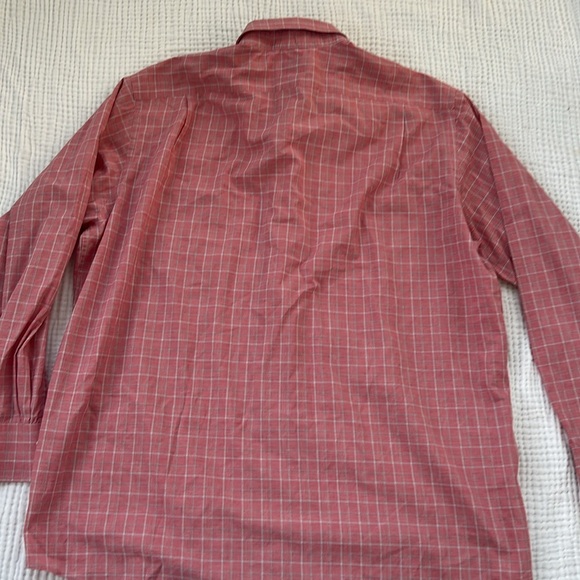 LACOSTE Plaid Button Down Shirt Size 45 / XL Red Blue - Picture 7 of 10
